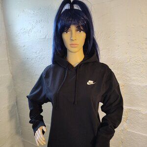 Nike Logo Black White Hoodie Long Sleeve Sweatshirt Unisex Size Small